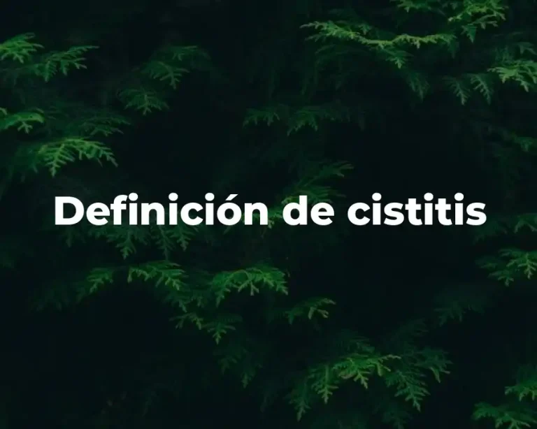 Definición de cistitis