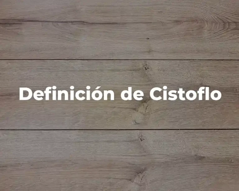 Definición de Cistoflo