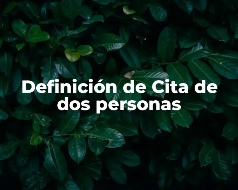 Definición de Cita de dos personas