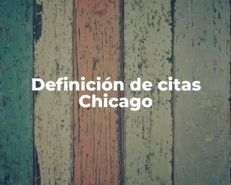 Definición de citas Chicago