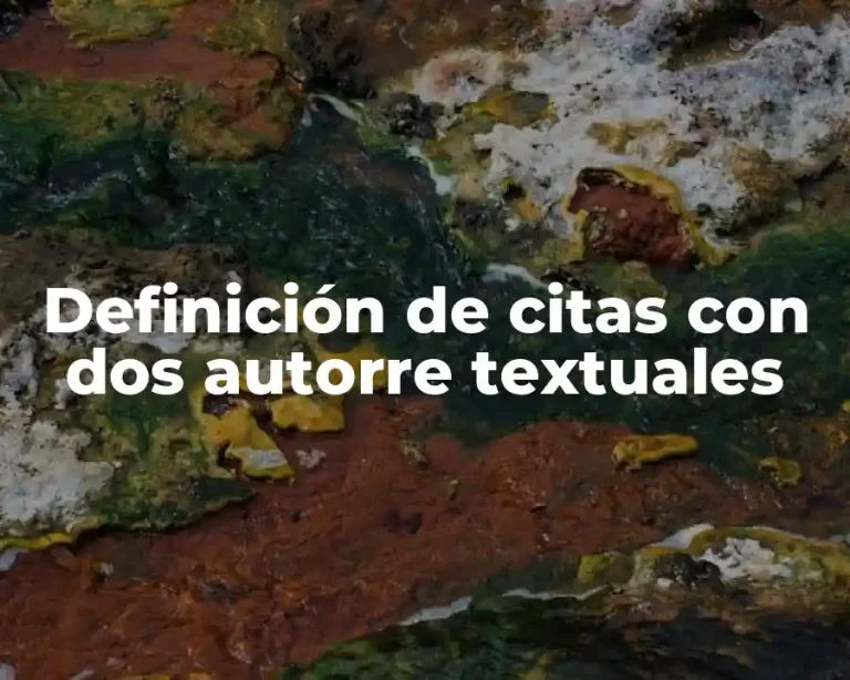 Definición de citas con dos autorre textuales