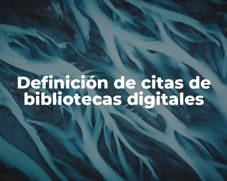 Definición de citas de bibliotecas digitales