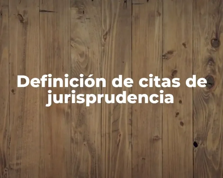 Definición de citas de jurisprudencia