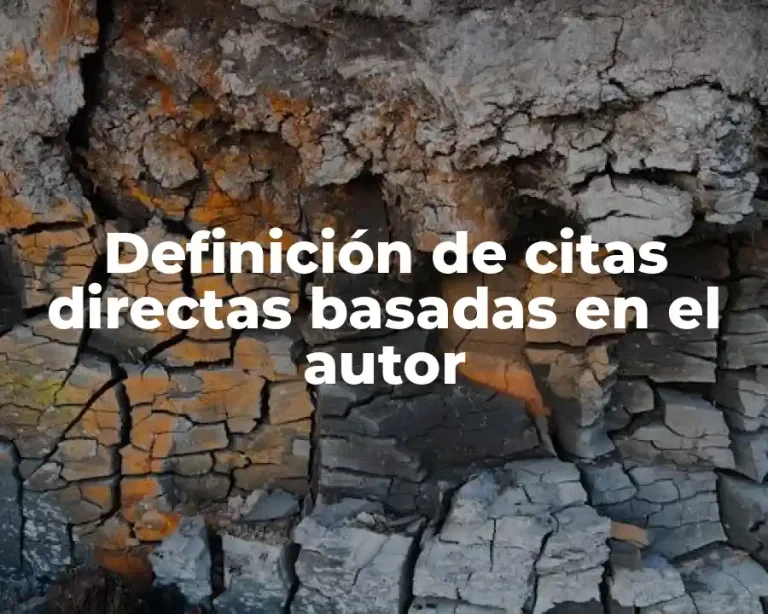 Definición de citas directas basadas en el autor