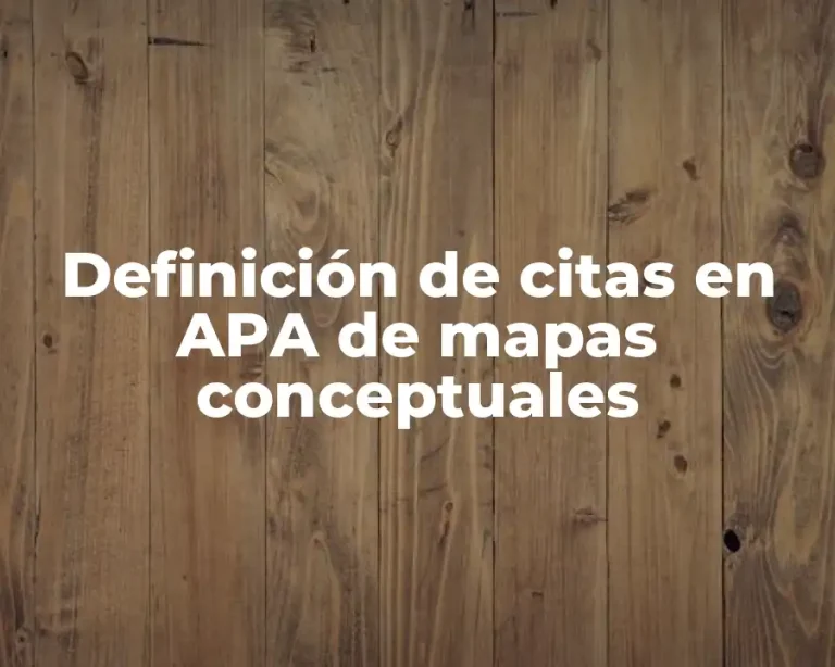 Definición de citas en APA de mapas conceptuales