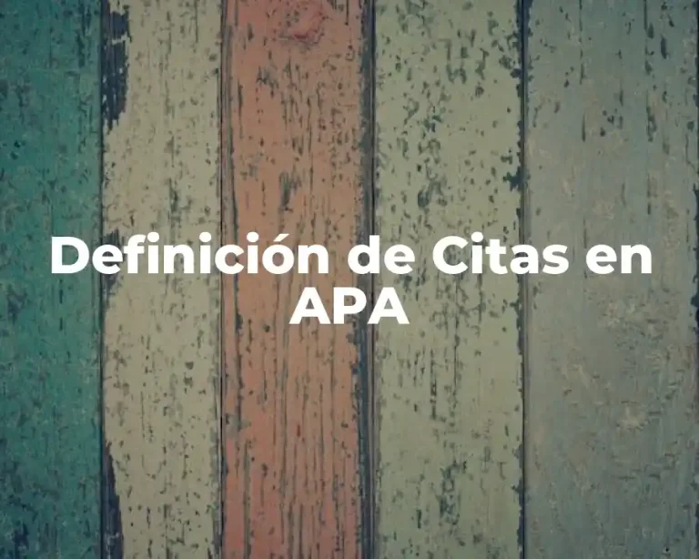 Definición de Citas en APA