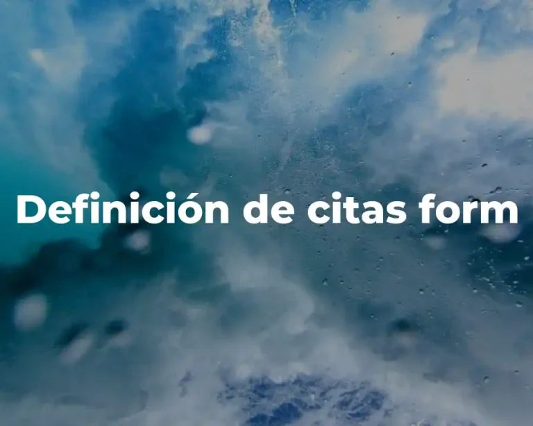 Definición de citas form