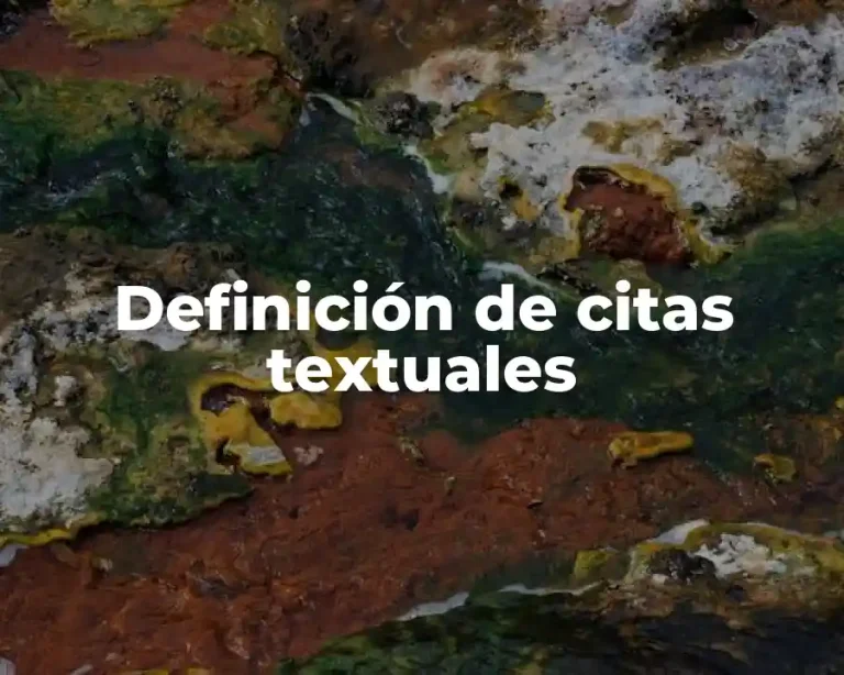 Definición de citas textuales