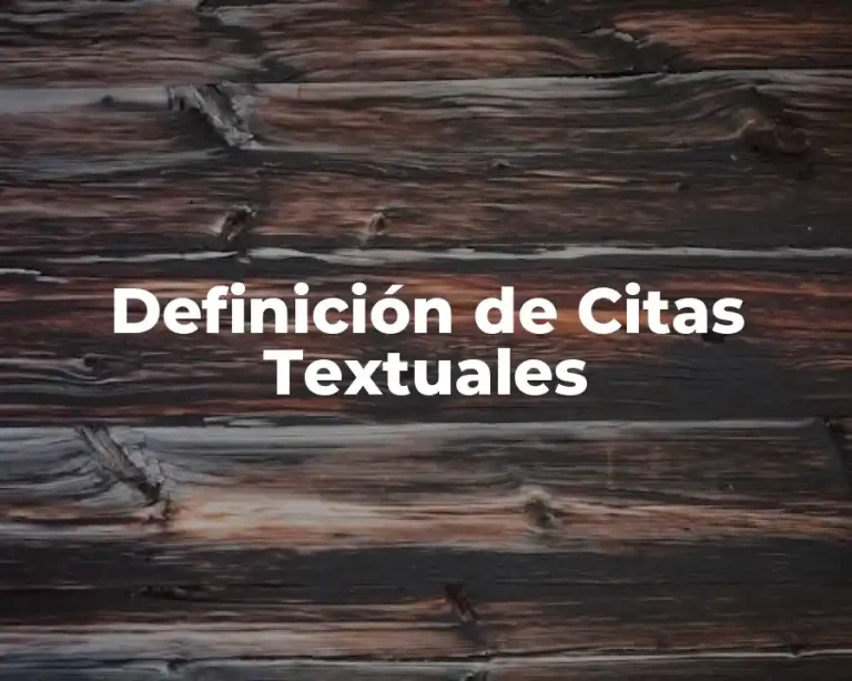 Definición de Citas Textuales