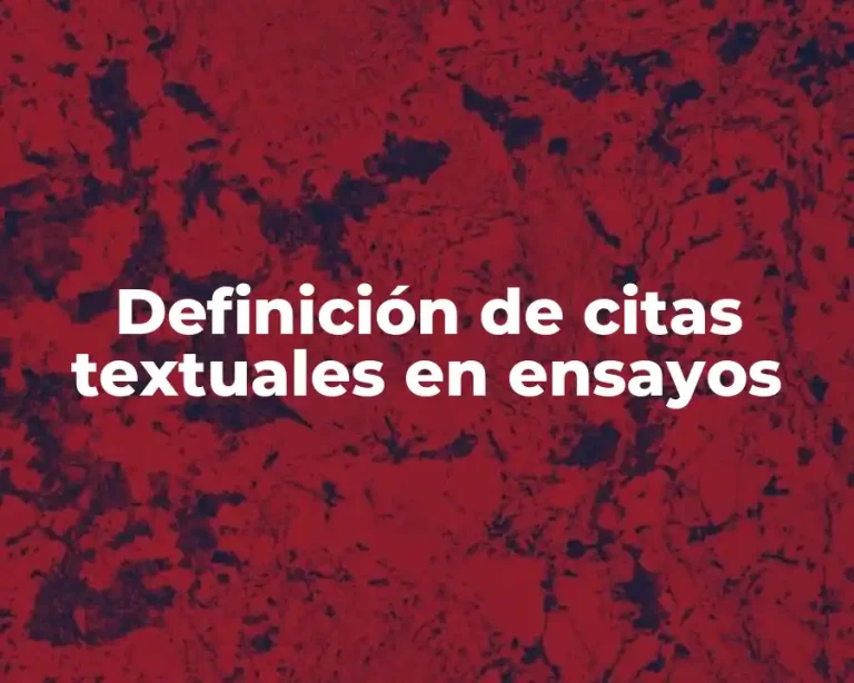 Definición de citas textuales en ensayos