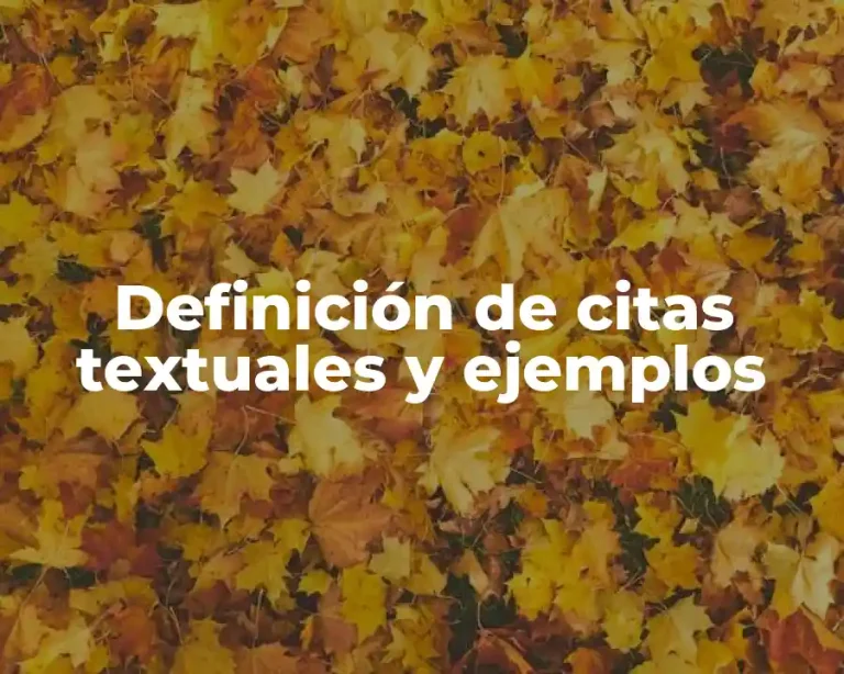 Definición de citas textuales y ejemplos