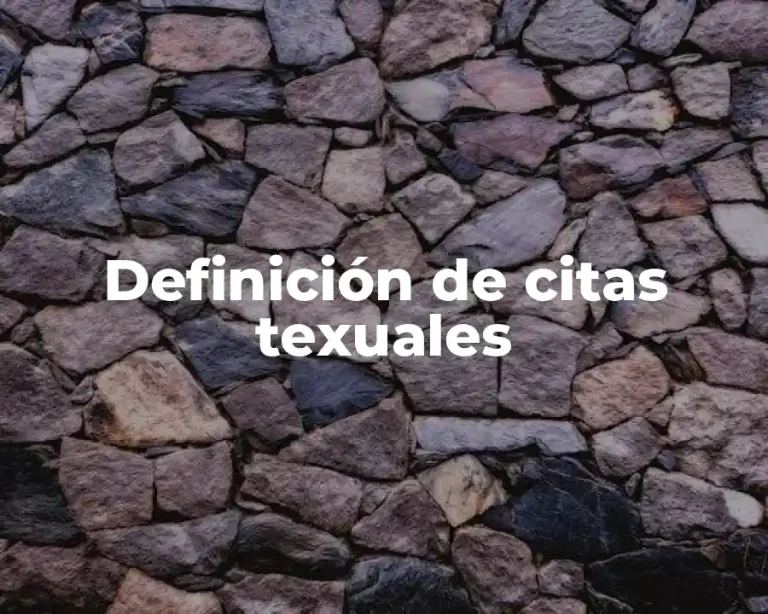 Definición de citas texuales