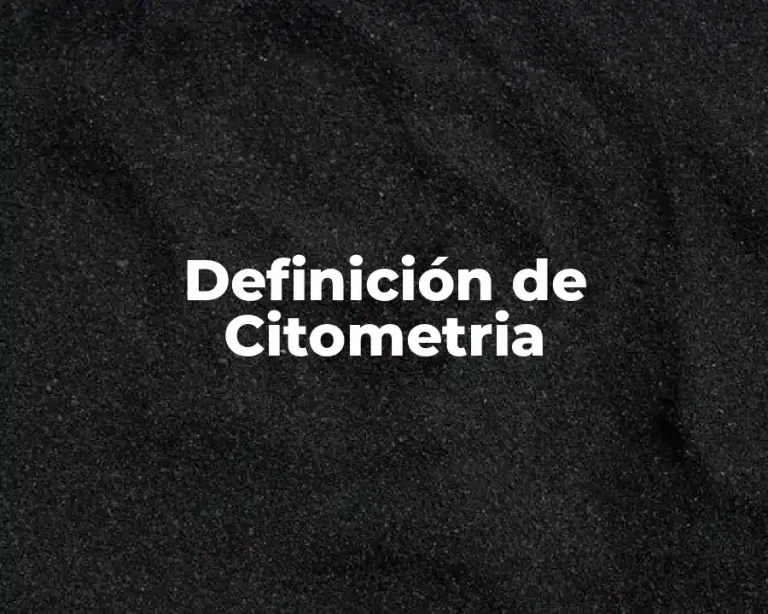 Definición de Citometria