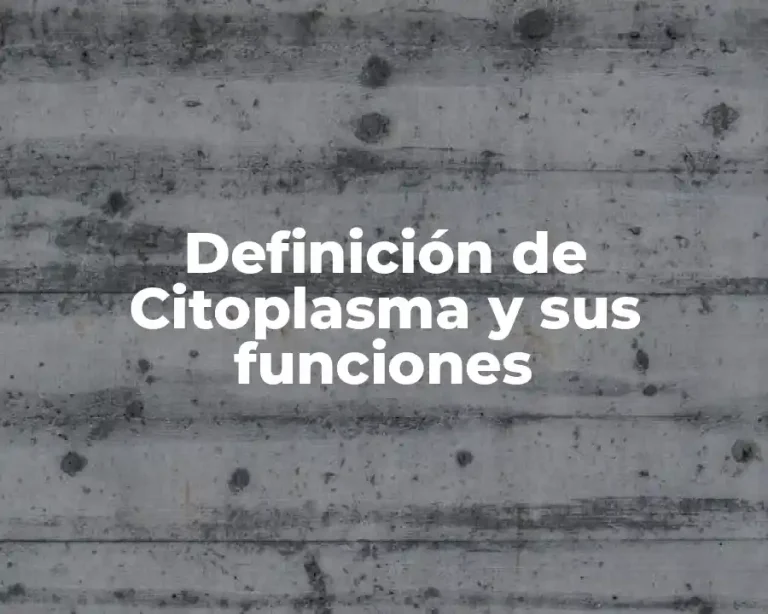 Definición de Citoplasma y sus funciones