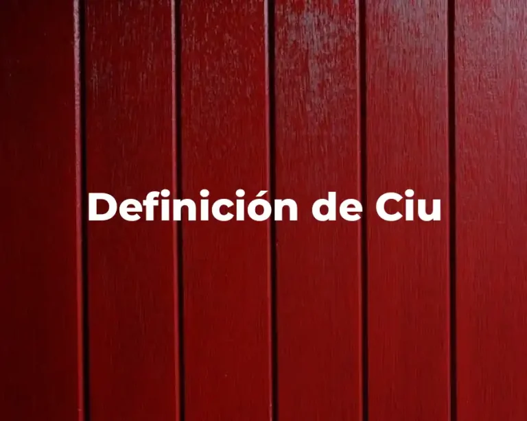 Definición de Ciu