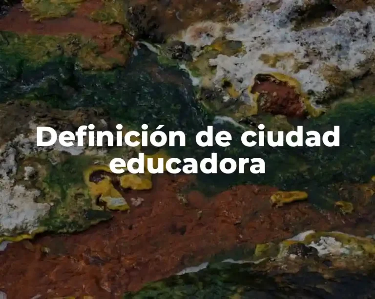 Definición de ciudad educadora
