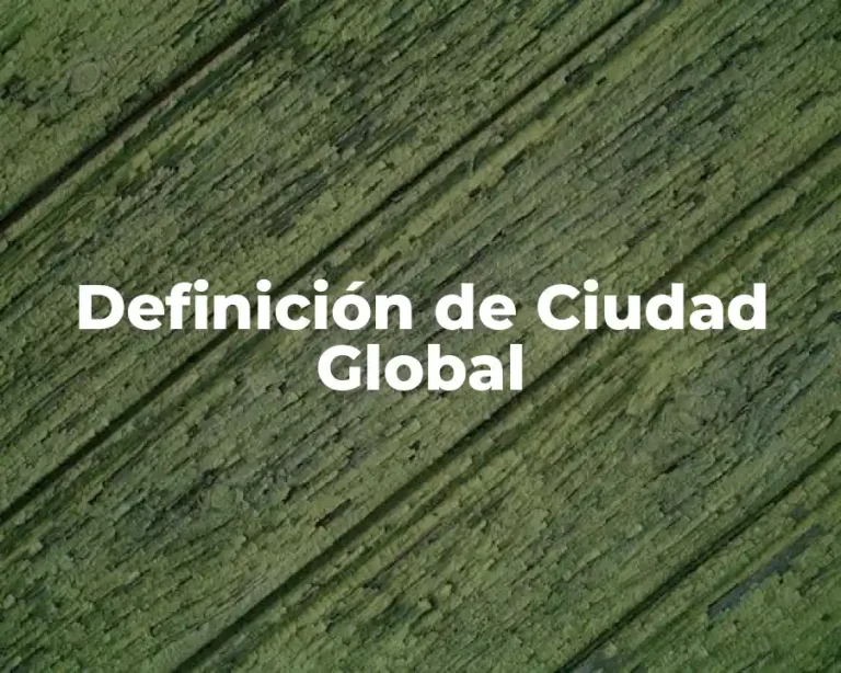 Definición de Ciudad Global