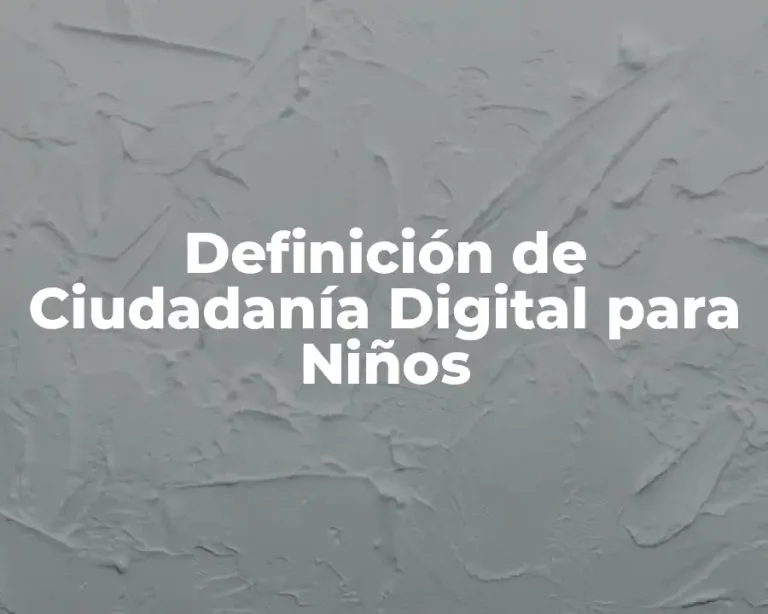 Definición de Ciudadanía Digital para Niños
