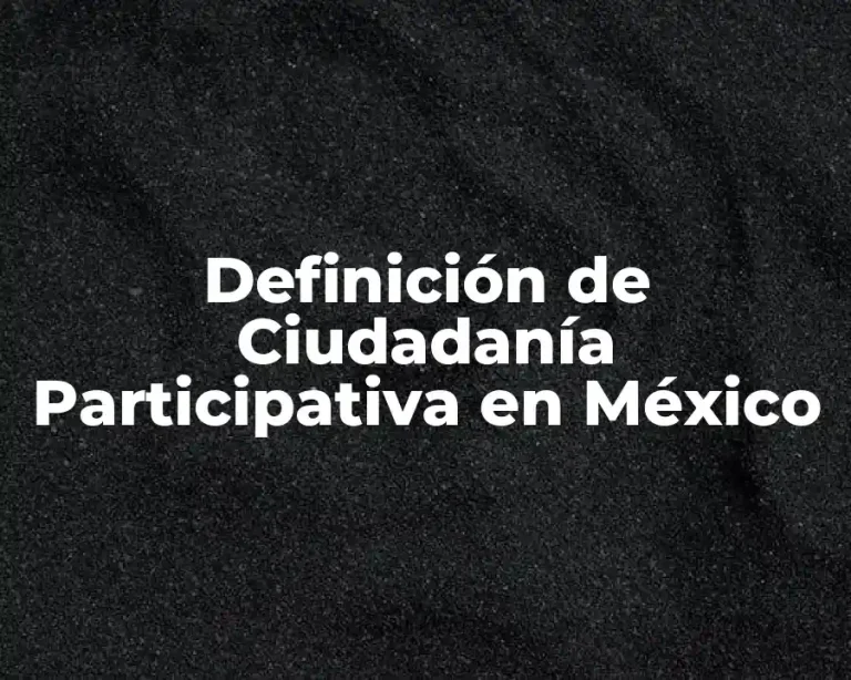 Definición de Ciudadanía Participativa en México