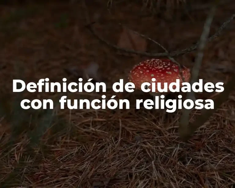 Definición de ciudades con función religiosa
