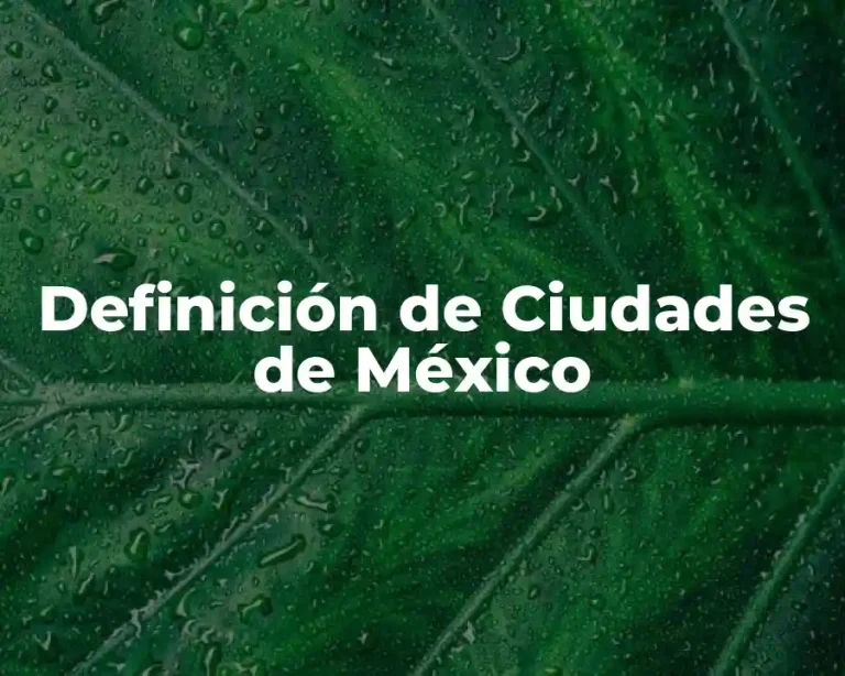 Definición de Ciudades de México