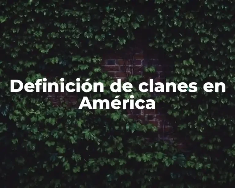 Definición de clanes en América