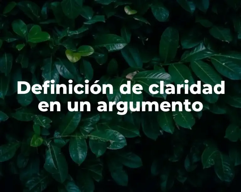 Definición de claridad en un argumento