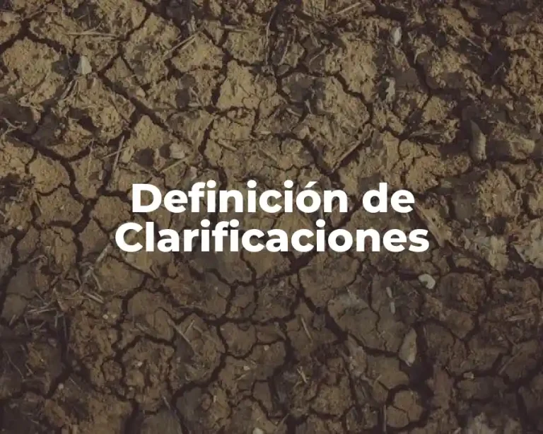 Definición de Clarificaciones