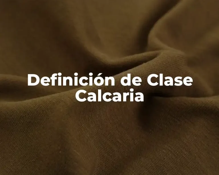 Definición de Clase Calcaria