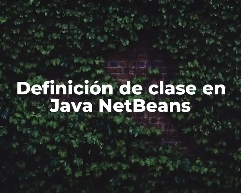 Definición de clase en Java NetBeans
