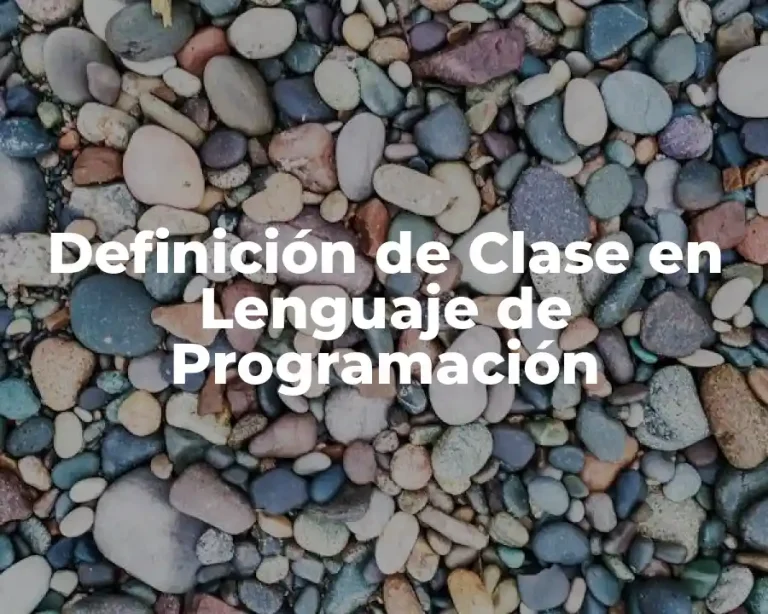 Definición de Clase en Lenguaje de Programación