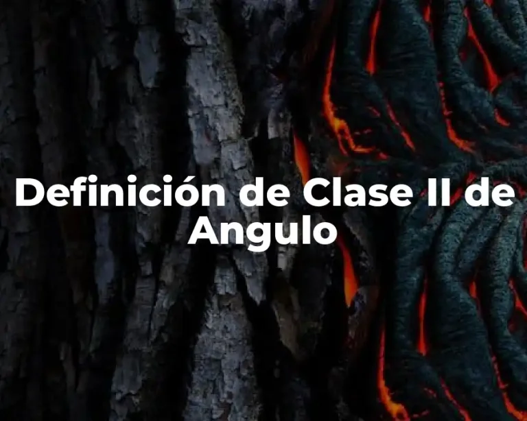 Definición de Clase II de Angulo