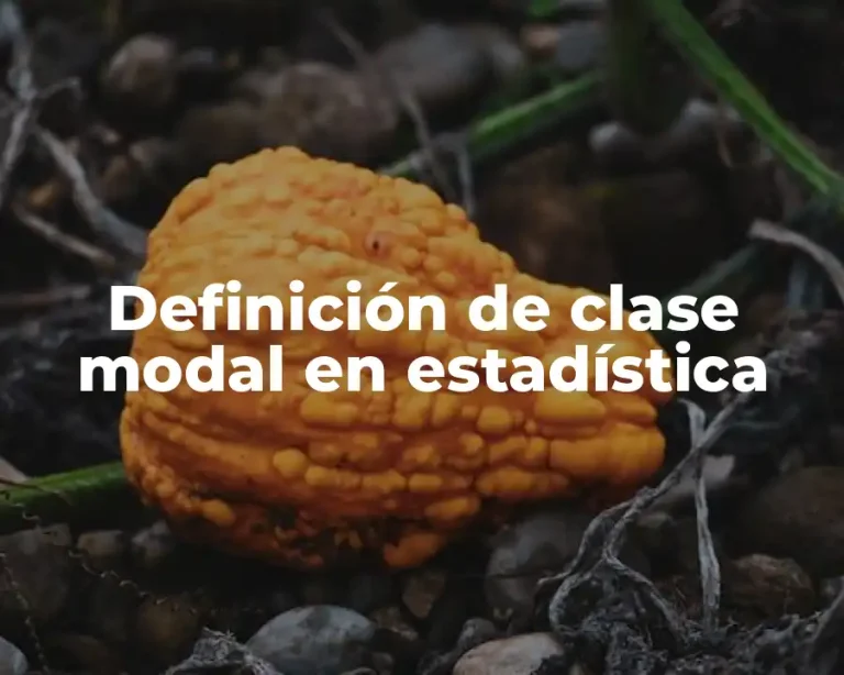 Definición de clase modal en estadística