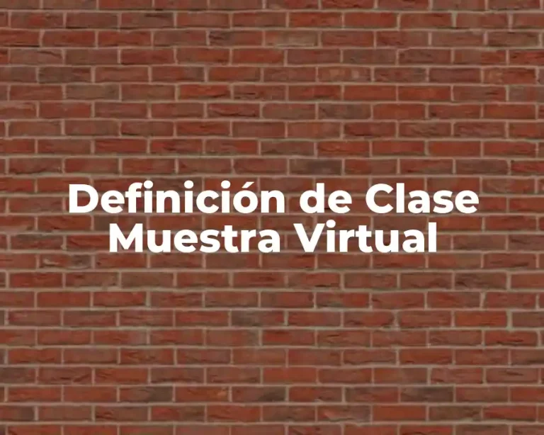 Definición de Clase Muestra Virtual