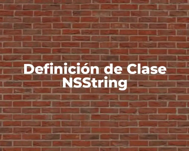 Definición de Clase NSString