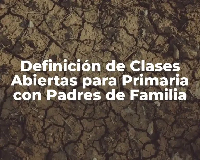 Definición de Clases Abiertas para Primaria con Padres de Familia