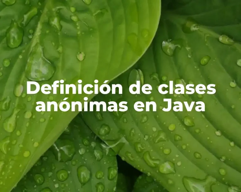 Definición de clases anónimas en Java