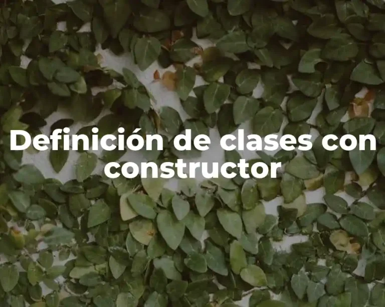 Definición de clases con constructor