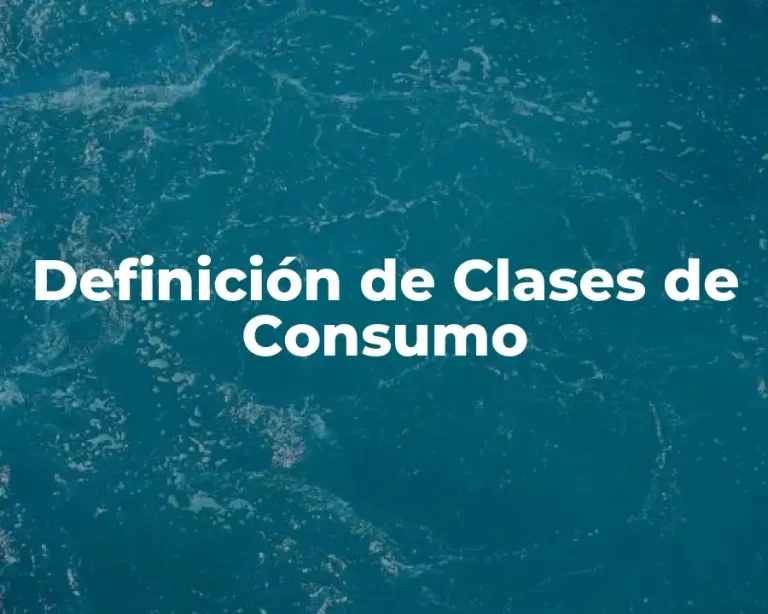 Definición de Clases de Consumo