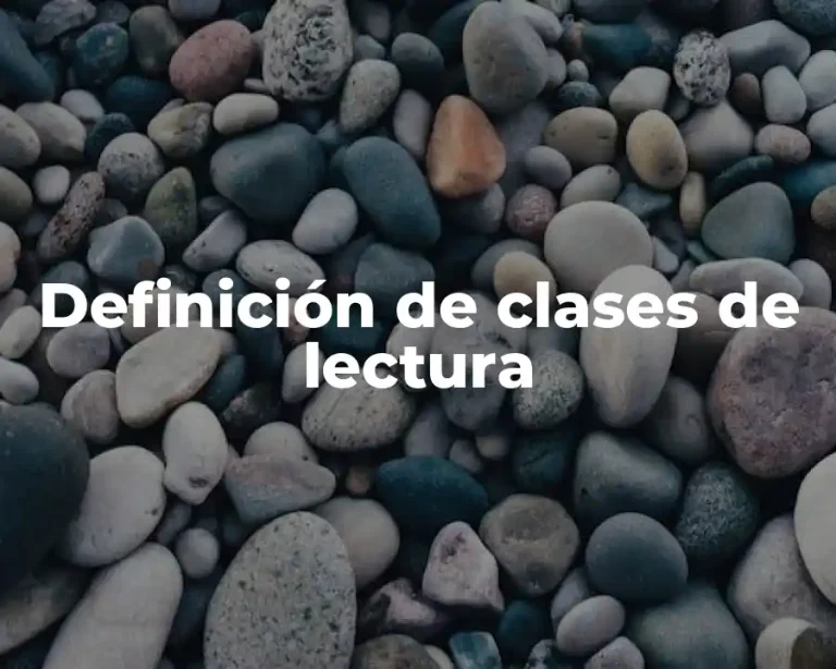 Definición de clases de lectura