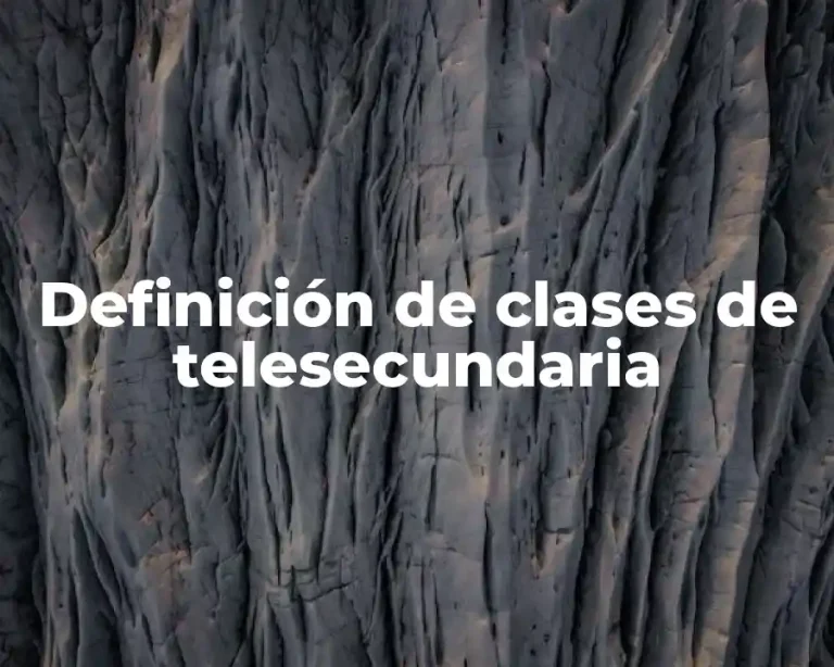 Definición de clases de telesecundaria