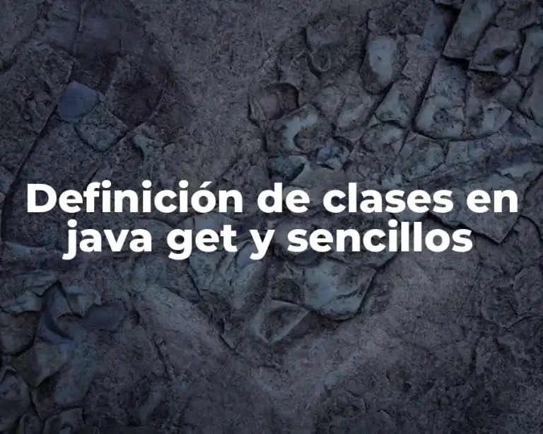 Definición de clases en java get y sencillos