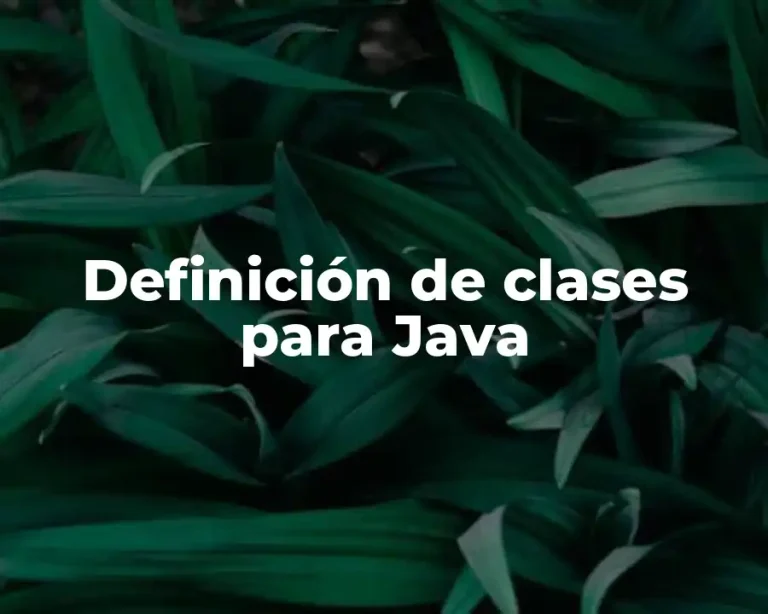 Definición de clases para Java