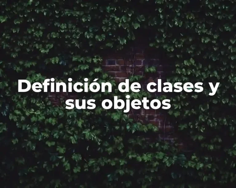 Definición de clases y sus objetos