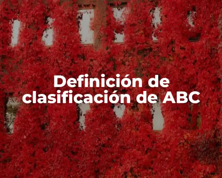 Definición de clasificación de ABC