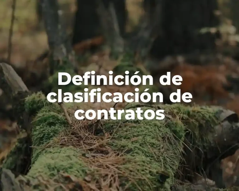Definición de clasificación de contratos