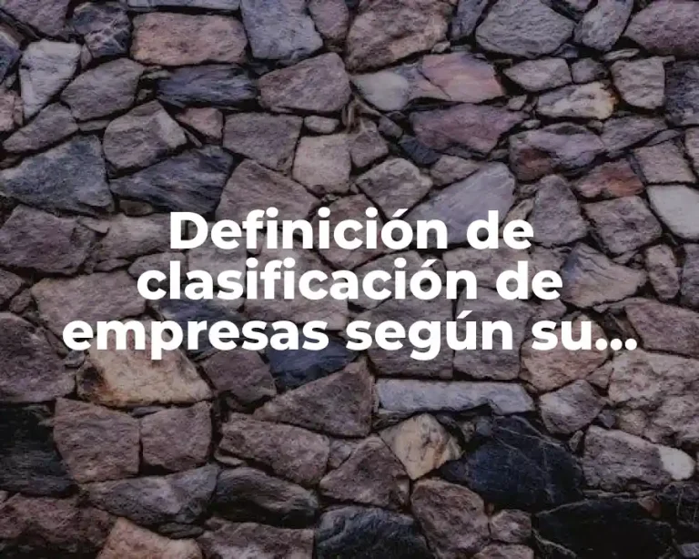 Definición de clasificación de empresas según su tamaño