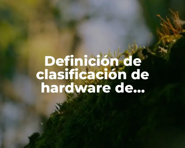 Definición de clasificación de hardware de procesamiento