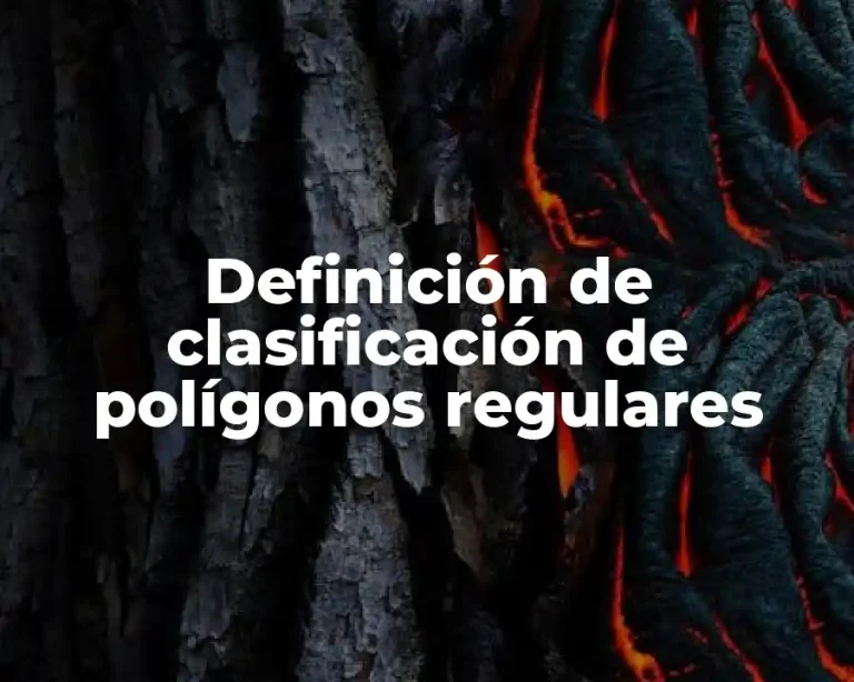Definición de clasificación de polígonos regulares