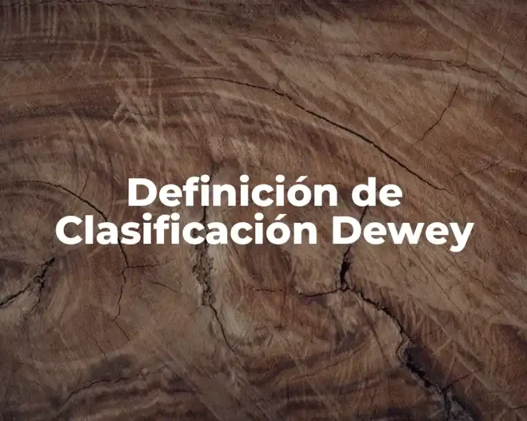Definición de Clasificación Dewey
